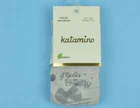 Сив  бамбуков чорапогащник   "Katamino"